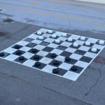gioco della dama e degli scacchi gigante